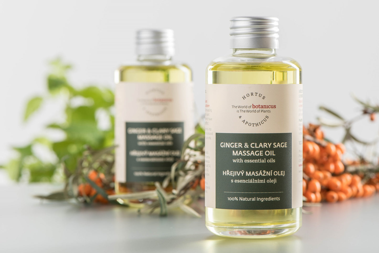 Warming Massage Oil - Ginger & Clary Sage (100ml)