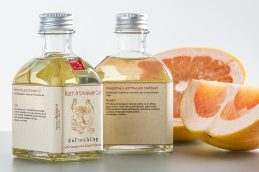 Refreshing Bath & Shower Gel with Geranium & Grapefruit Oils (195ml)