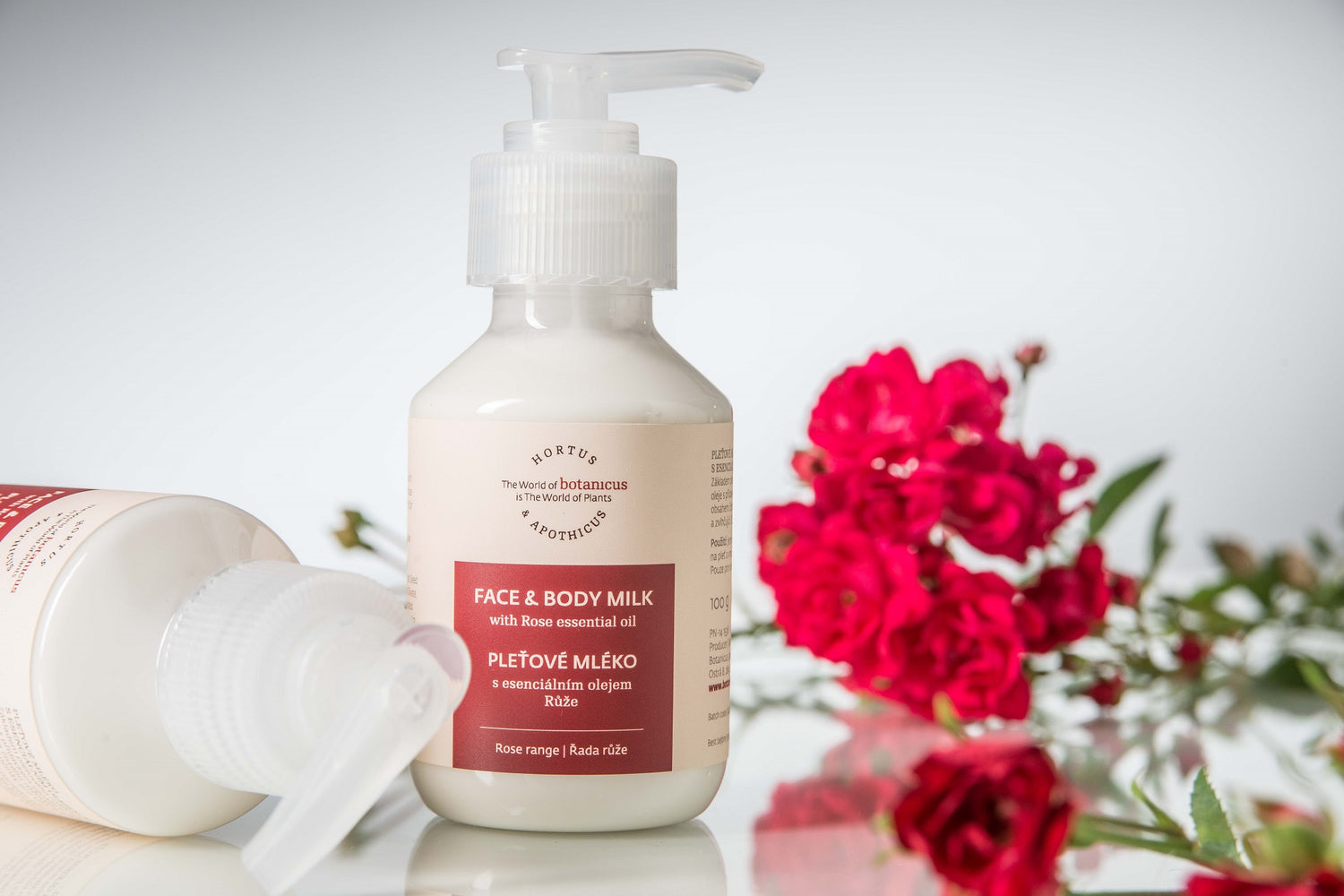 Facial and Body Milk with Rose Essential Oil & Squalane (100g)