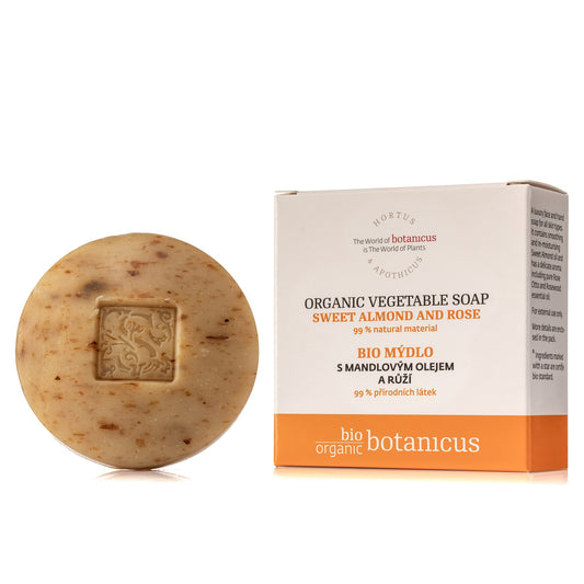 Organic Vegetable Facial Soap with Sweet Almond & Rose (100g)